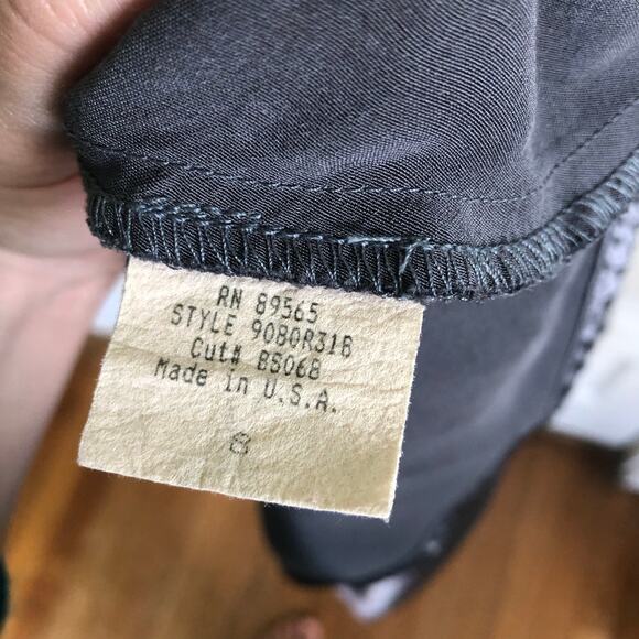 Vintage Bebe Moda Charcoal Silky Cowl Neck Maxi Gown Size 8 Made in USA 90s - Picture 7 of 11